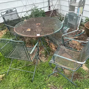 Metal Patio Table Set