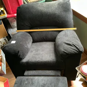 Black Upholstered Recliner