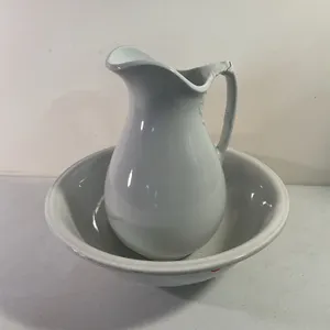 Antique Ironstone Wash Basin & Pitcher Set