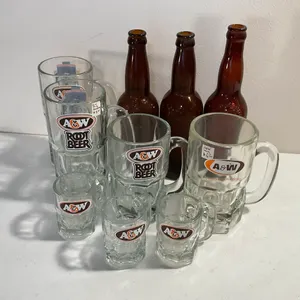 A&W Root Beer Mugs & Embossed Ohio Beer Bottles