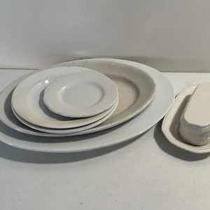 Henry Ford Museum Butter Dish & Assorted Serving Platters