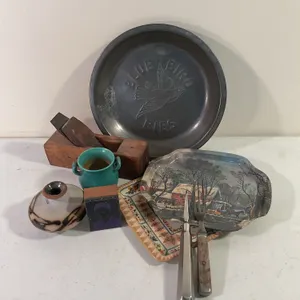 Blue Bird Pie Tin, Primitive Tools & Assorted Collectibles