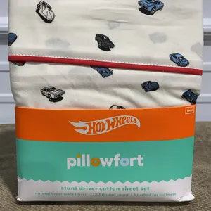 **NEW** Hot Wheels Classic Car Twin Kids' Cotton Sheet Set - Cream