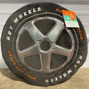 **NEW** Hot Wheels by Pillowfort Retro Soft Tire with Car Storage Kids' Decorative Throw Pillow