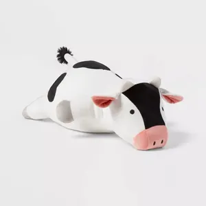 **NEW** Pillowfort Cow Weighted Plush Kids' Throw Pillow Black/White