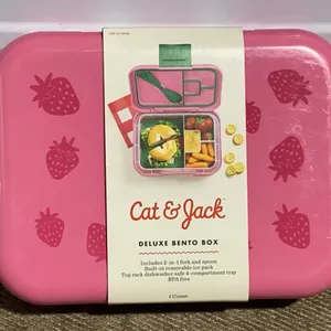 **NEW** Cat & Jack Deluxe Bento Lunch Box - Strawberry