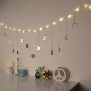 **OPEN BOX/APPEARS NEW** Celestial Garden Silver Moon Phase Celestial Chain Light