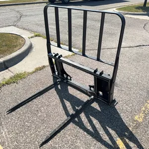 HLA 2-prong high back bale spear w/ skid steer quick attach