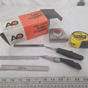 Safety Goggles, tape measurers, rulers