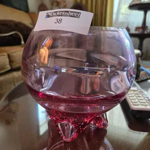 PINK GLASS CANDY BOWL