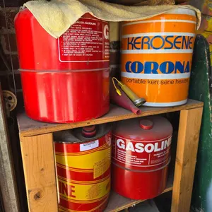 VINTAGE FUEL CANS, QTY (5)