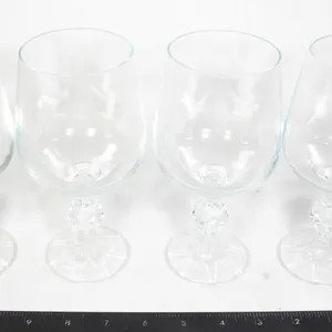 4 CRYSTAL WATER GOBLETS CLAUDIA