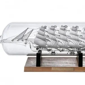 CLIPER FINES SIGLO XVIII GLASS SHIP-IN-A-BOTTLE