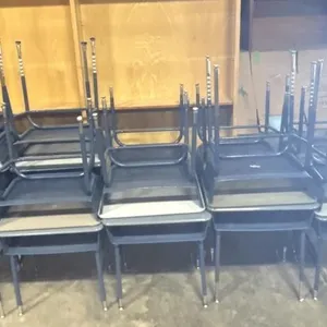 (20) Metal School Desks, Adjustable Height
