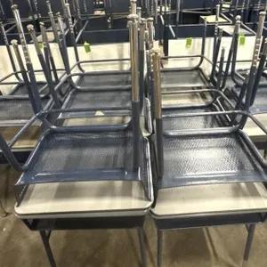 (20) Metal School Desks, Adjustable Height