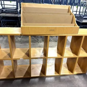 Wood Cubby Shelf and Organizer 
- shelf is 60” x