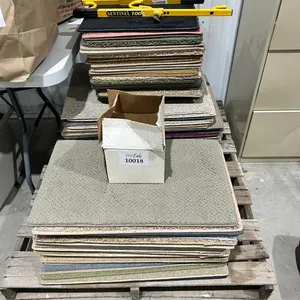 Carpet Samples, Box of Shower Heads and (2) Car Theft Deterrent Bars with Keys