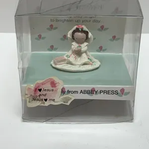 Abbey Press Rosebud Babies Itty Bitty Angel Figurine in Original Box, 2000, China-Made Collectible G