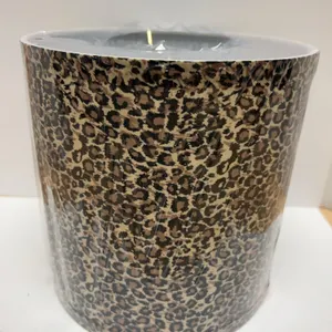 Leopard Print Drum Lamp Shade, 8-Inch Diameter by 8-Inch Height, Made in Vietnam, New in Packaging,