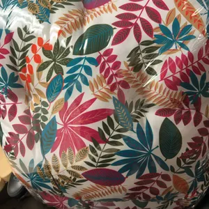 Large Multicolor Leaf Pattern Porch Swing Cushion, 1 Piece