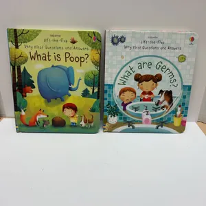 Usborne Lift-the-Flap Very First Questions and Answers: What Is Poop? & What Are Germs? Board Book S