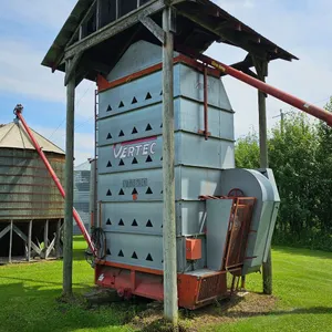 Vertec 6 Tier Grain Dryer w/ Input & Output Grain Augers, Hitch for Transport * Building Included (Buyer respinsibility to dismantle for moving)