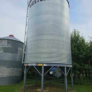 Westeel 16’ x 6 Ring Hopper bottom Grain Bin w/ Skid & Aeration Tube * Bin Fan NOT Included