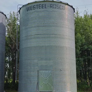Westeel 14’ x 8 Ring Grain Bin, Wood Floor (Marked W2 inside Door)