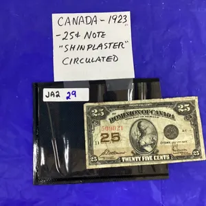 CANADA 1923 25 CENT SHINPLASTER