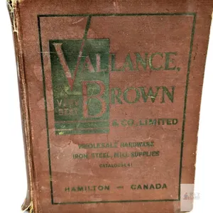 Vintage 1944 Vallance, Brown & Co. Limited Catalogue No. 41, Hardcover, Historic Hamilton Wholesaler, With Bonus Paper Advertising Flyer For Super