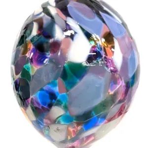 Handblown Art Glass Reverse Teardrop Gazing Ball / Witch Ball / Friendship Ball Ornament, 5.75" No Chips or Cracks