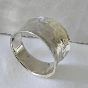 ATI 925 Sterling Silver wide band Ring