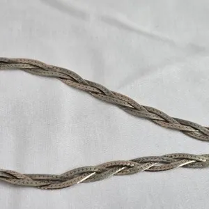 Braided  Sterling Silver 925  Ankle Bracelet