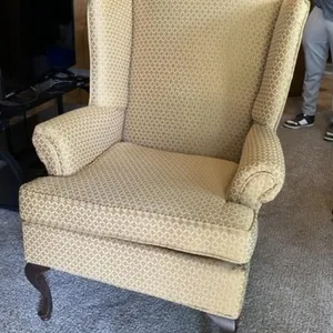 Attractive Queen Anne Wingback Chair