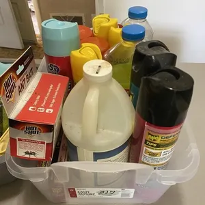2 Tubs Misc Cleaning Supplies