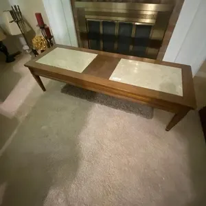 Marble Inlay Coffee Table 20"x58"x13"H
