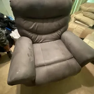 Upholstered Faux Suede Reclining Chair