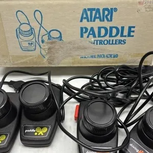 Vintage ATARI paddle Controllers with box