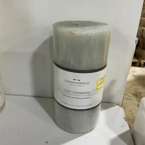 Threshold 6x3 Pillar Candle Cozy Cashmere Gray