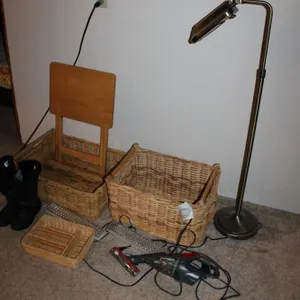 Lamp, Baskets & Vacuum