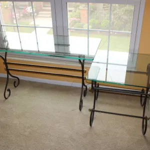 Glass Console & Side Tables