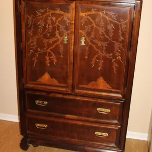 Broyhill Chinoiserie Rosewood Cabinet