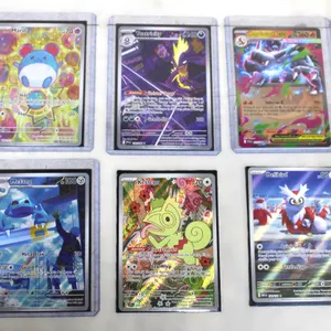 6 Pokémon Trading Cards in Sleeves