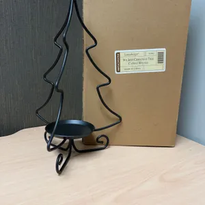 Longaberger Wrought Iron Christmas Tree Candle Holder With Star Topper, Box Included, 13-Inch Tall M