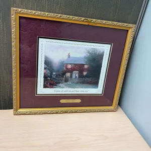 Thomas Kinkade 'Fox Glove Cottage' Accent Print With COA, Framed, 2001, Collector's Society Edition