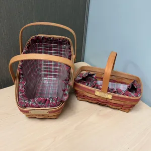 Longaberger Christmas Collection Baskets, 1991 Yuletide Traditions & 1990 Gingerbread Edition