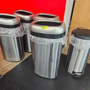 5 Assorted SS Trash Cans