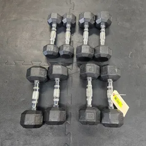 Rubber Coated Dumbbells: 2 - 5 lb., 2 - 8 lb., 2 - 10 lb., 2 - 12 lb.