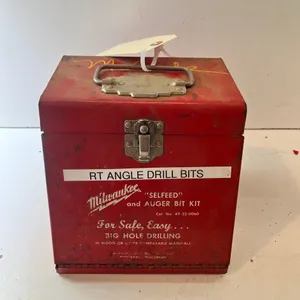 (5) Right Angled Drill Bits with Case