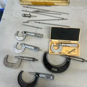(5) Machinist Micrometers and Inside Micrometer Rod Set w/ Head